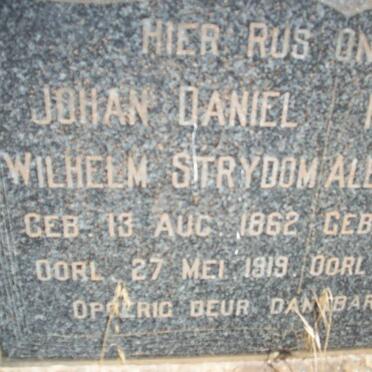 STRYDOM Johan Daniel Wilhelm 1862-1919