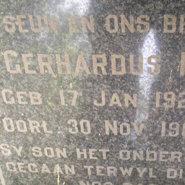 ? Gerhardus P. 1928-1962