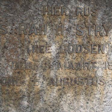 STRYDOM Sarah H. nee GOOSEN 1916-1944 :: STRYDOM  Andries S. 1944-1944