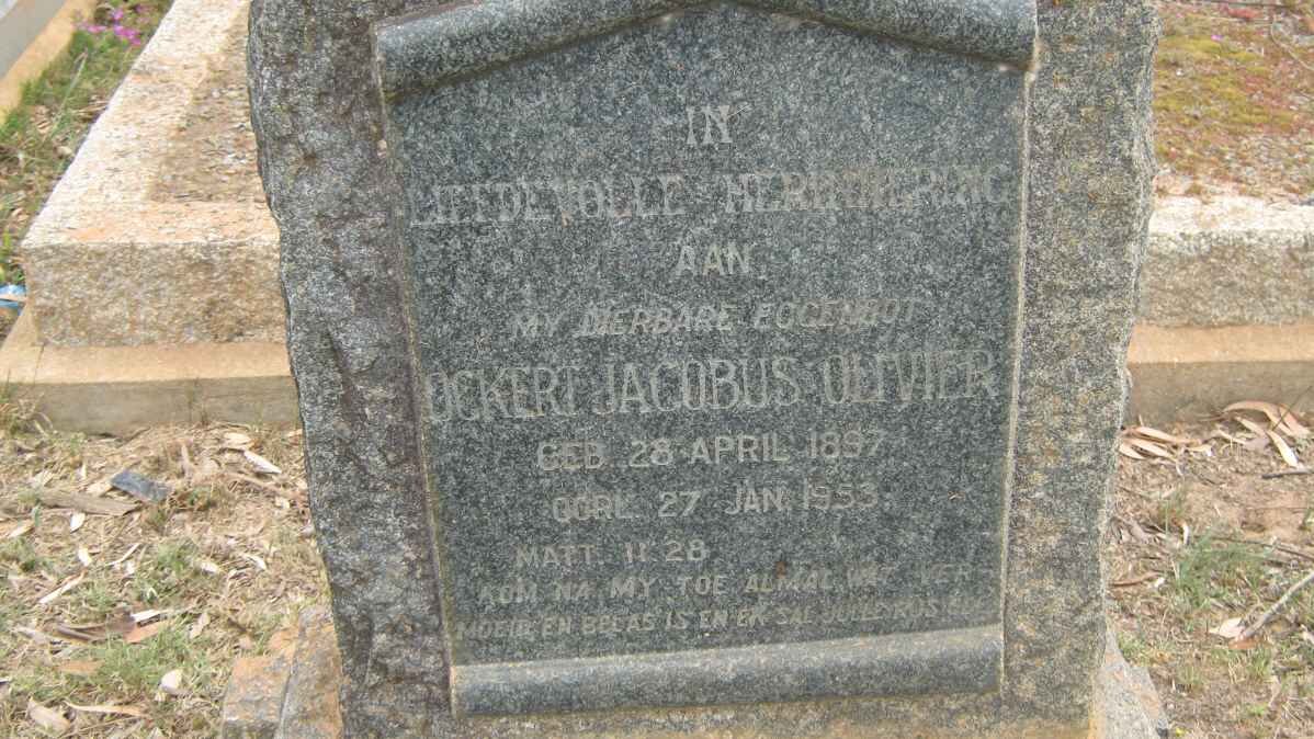 OLIVIER Ockert Jacobus 1897-1953