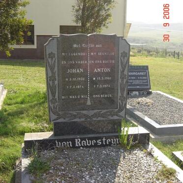 RAVESTEYN Johan, van 1932-1974 :: VAN  RAVESTEYN Anton 1961-1974