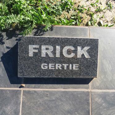 FRICK Gertie