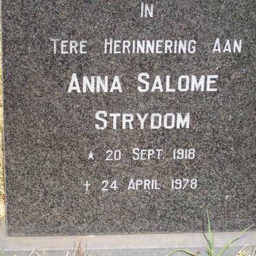 STRYDOM Anna Salome 1918-1978