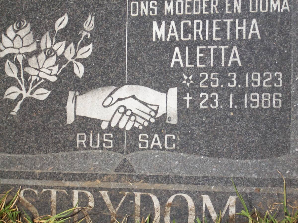 STRYDOM Magrietha Aletta 1923-1986