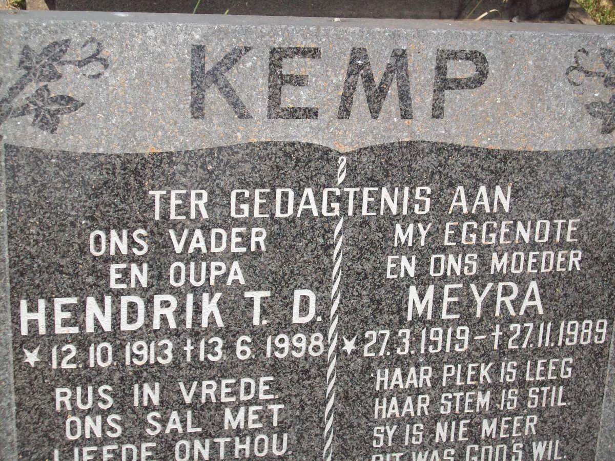 KEMP Hendrik T.D. 1913-1998 &amp; Meyra 1919-1989