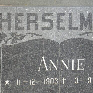 HERSELMAN Annie 1903-1992