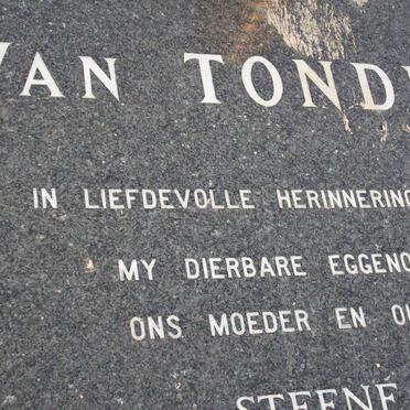 TONDER Stefne, van 1945-2000