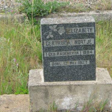 NORTJE Elizabeth Gertruida nee RADEMEYER 1894-1927