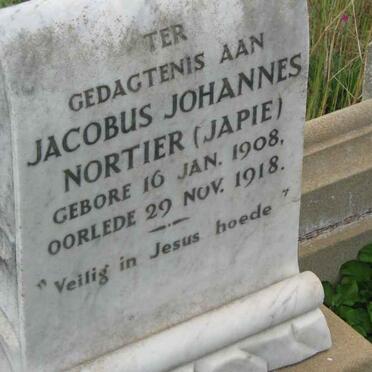 NORTIER Jacobus Johannes 1908-1918