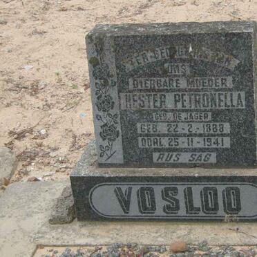 VOSLOO Hester Petronella nee DE JAGER 1888-1941