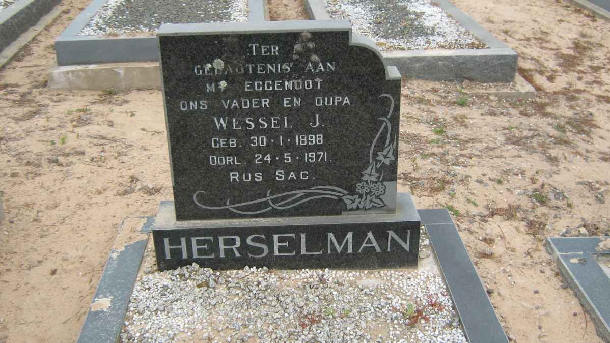 HERSELMAN Wessel J. 1898-1971
