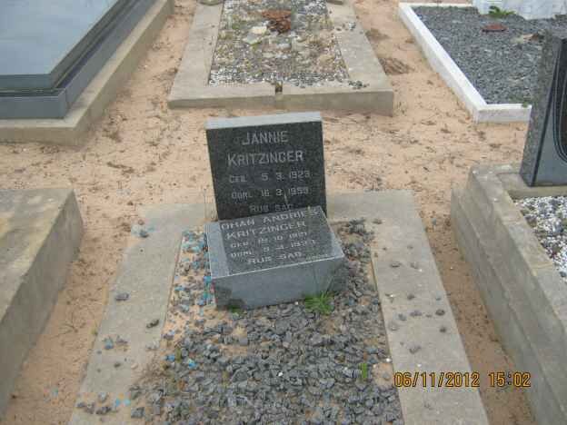 KRITZINGER Jannie 1923-1955 :: KRITZINGER Johan Andries ?-?