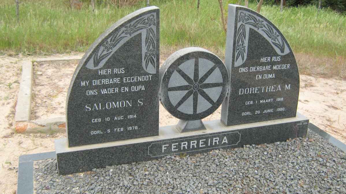 FERREIRA Salomon S. 1914-1976 &amp; Dorethea M. 1918-1980