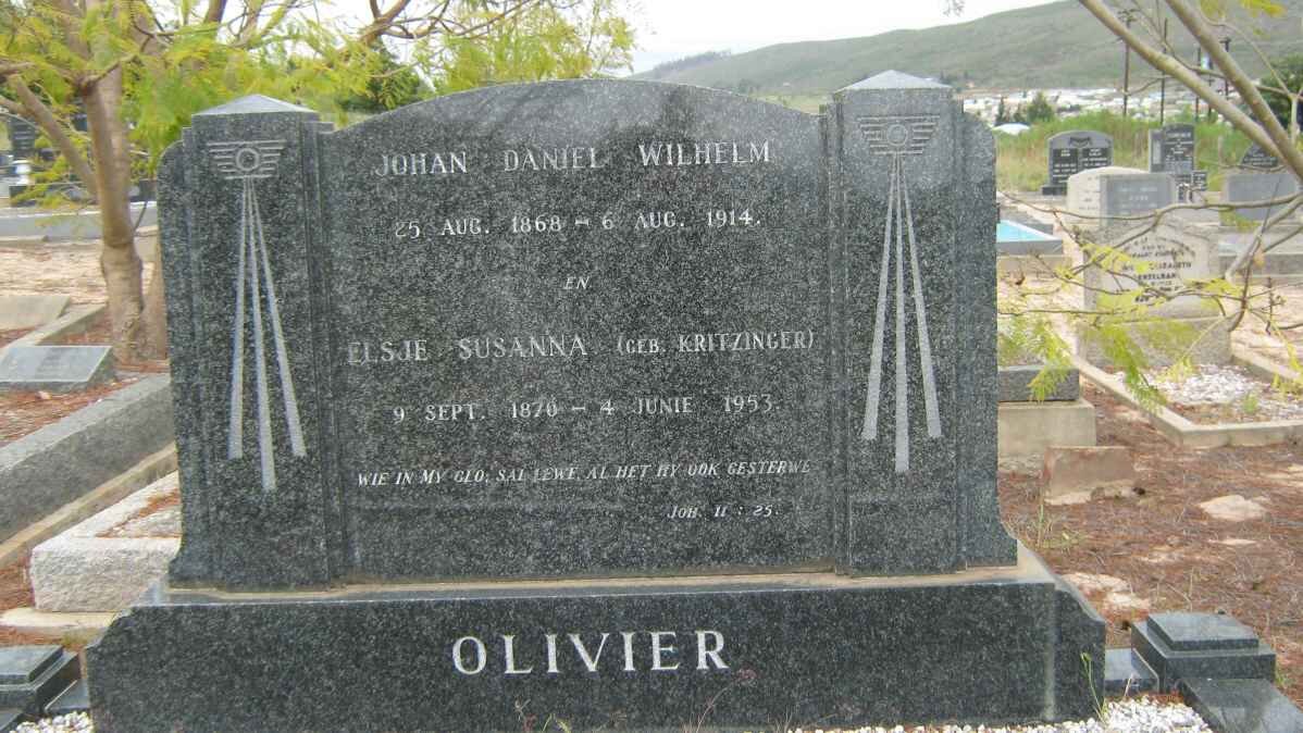 OLIVIER Elsie Susanna nee KRITZINGER 1870-1953