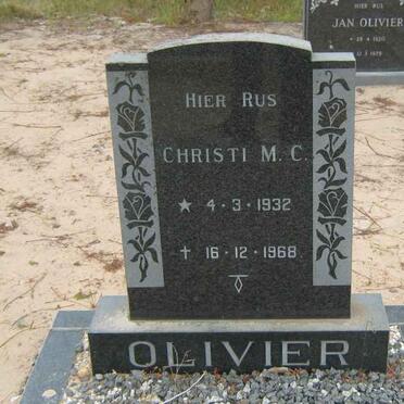 OLIVIER Christi M.C. 1932-1968