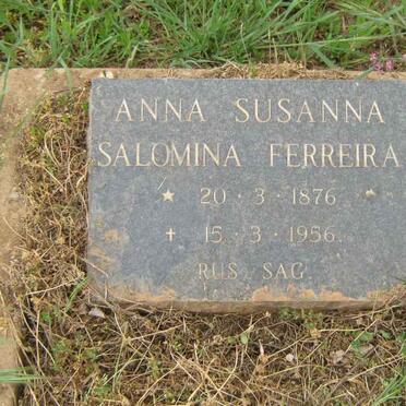 FERREIRA Anna Susanna Salomina 1876-1956