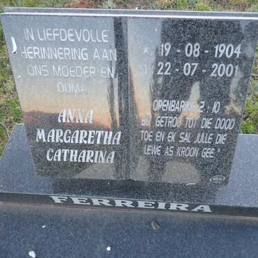 FERREIRA Anna Margaretha Catharina 1904-2001