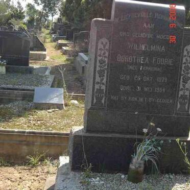 FOURIE Wilhelmina Dorothea, nee FERREIRA 1879-1954