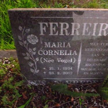 FERREIRA Maria Cornelia nee VOGEL 1934-2002