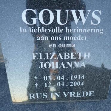 GOUWS Elizabeth Johanna 1914-2004