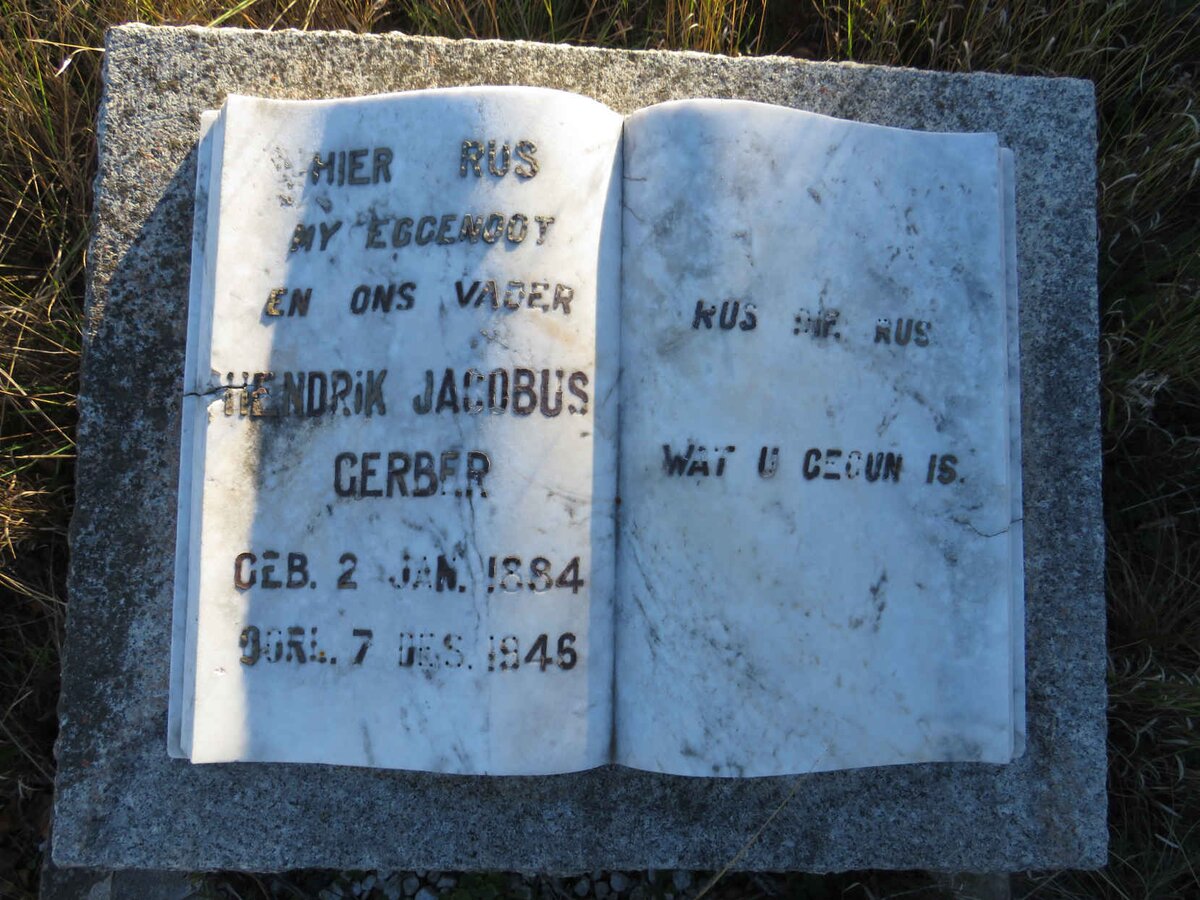 GERBER Hendrik Jacobus 1884-1946