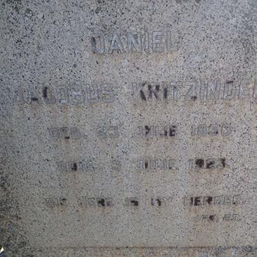 KRITZINGER Daniel Jacobus 1838-1923