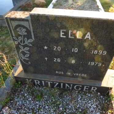 KRITZINGER Ella 1899-1979