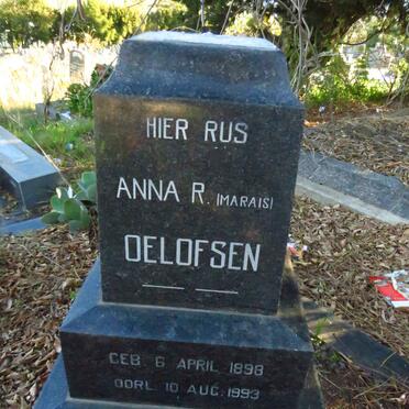OELOFSEN Anna R. nee MARAIS 1898-1993
