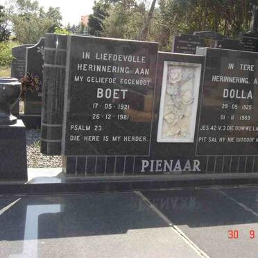 PIENAAR Boet 1921-1981 &amp; Dolla 1925-1989