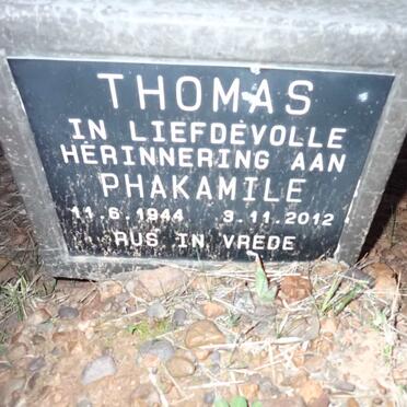 PHAKAMILE Thomas 1944-2012