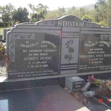 STRYDOM Aubrey Denne 1933-1982 &amp; Dorothea Anna Maria 1932-1995