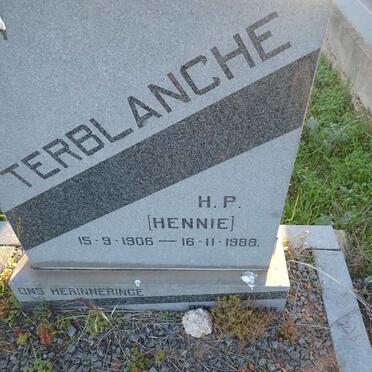 TERBLANCHE H.P. 1906-1988