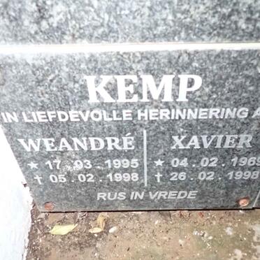 KEMP Xavier 1969-1998 :: KEMP Weandré 1995-1998