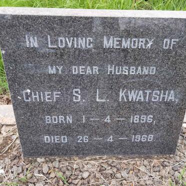 KWATSHA Chief S. L. 1896-1968