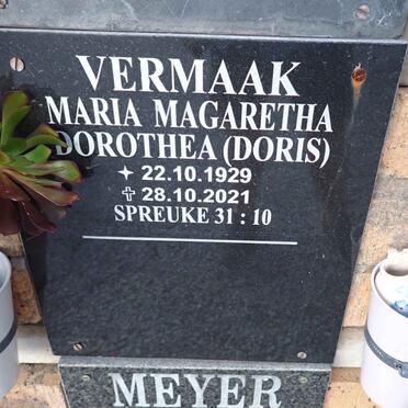 VERMAAK Maria Magaretha Dorothea 1929-2021
