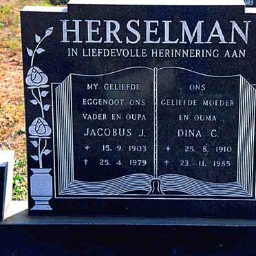 HERSELMAN Jacobus J. 1903-1979 &amp; Dina C. 1910-1985