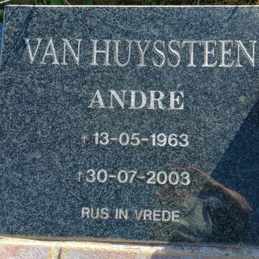 HUYSSTEEN Eusebius André, van 1963-2003