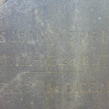 PIENAAR Susanna E. -1943 