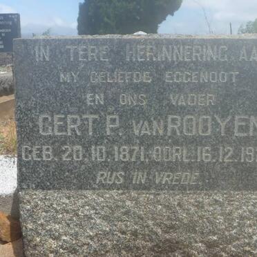 ROOYEN Gert P., van 1871-1920