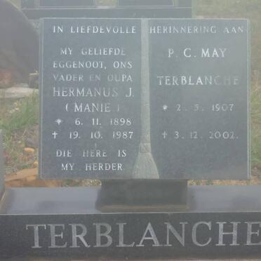 TERBLANCHE Hermanus J. 1898-1987 &amp; P.C.May 1907-2002