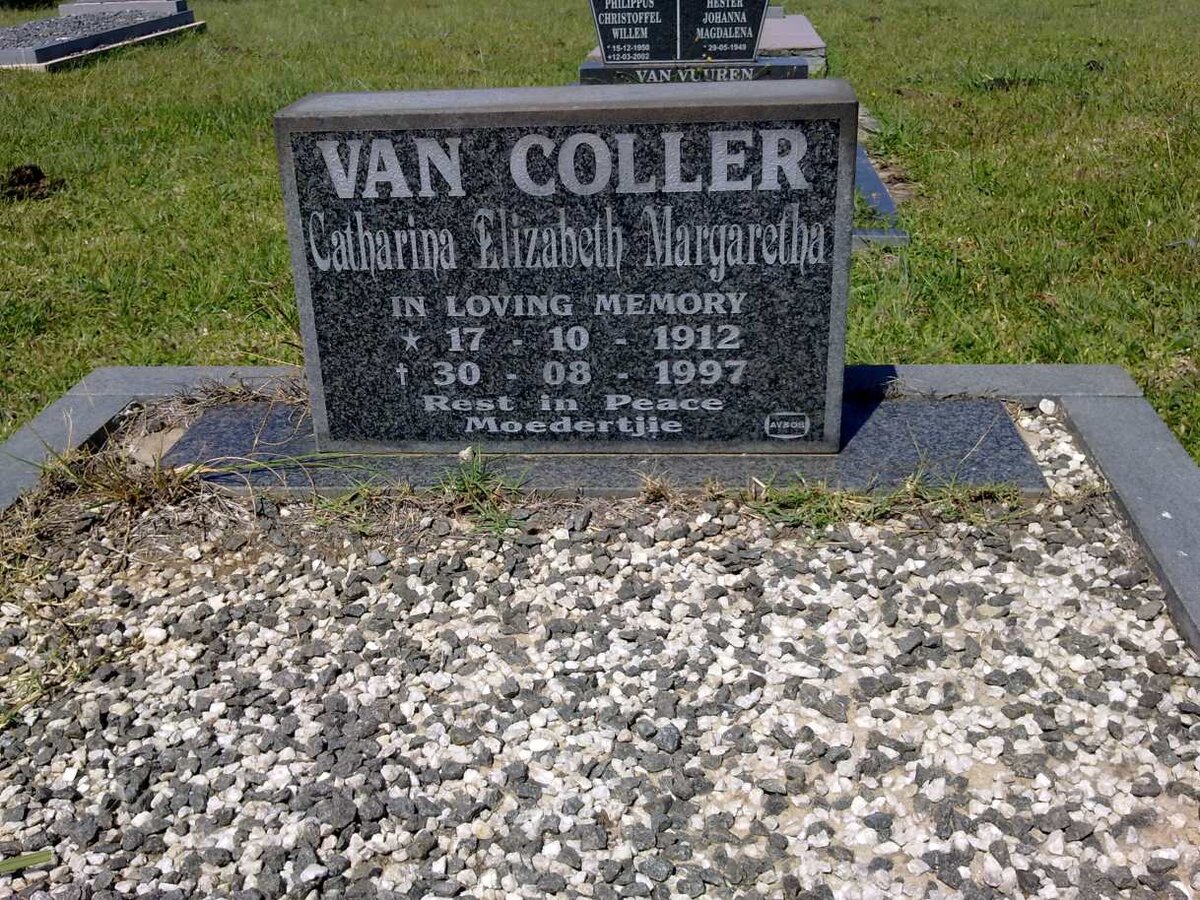 COLLER Catharina Elizabeth Margaretha, van 1912-1997