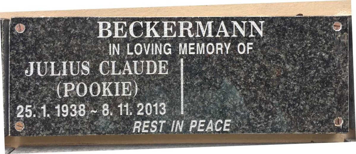 BECKERMANN Julius Claude 1938-2013