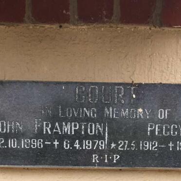 COURT John Frampton 1896-1979 &amp; Peggy 1912-1988