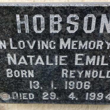 HOBSON Natalie Emily Miles nee REYNOLDS 1906-1994