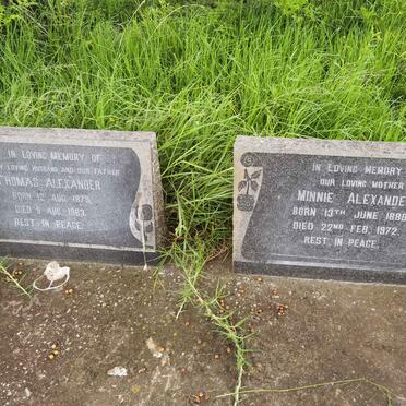 ALEXANDER Thomas 1879-1963 &amp; Minnie 1888-1972