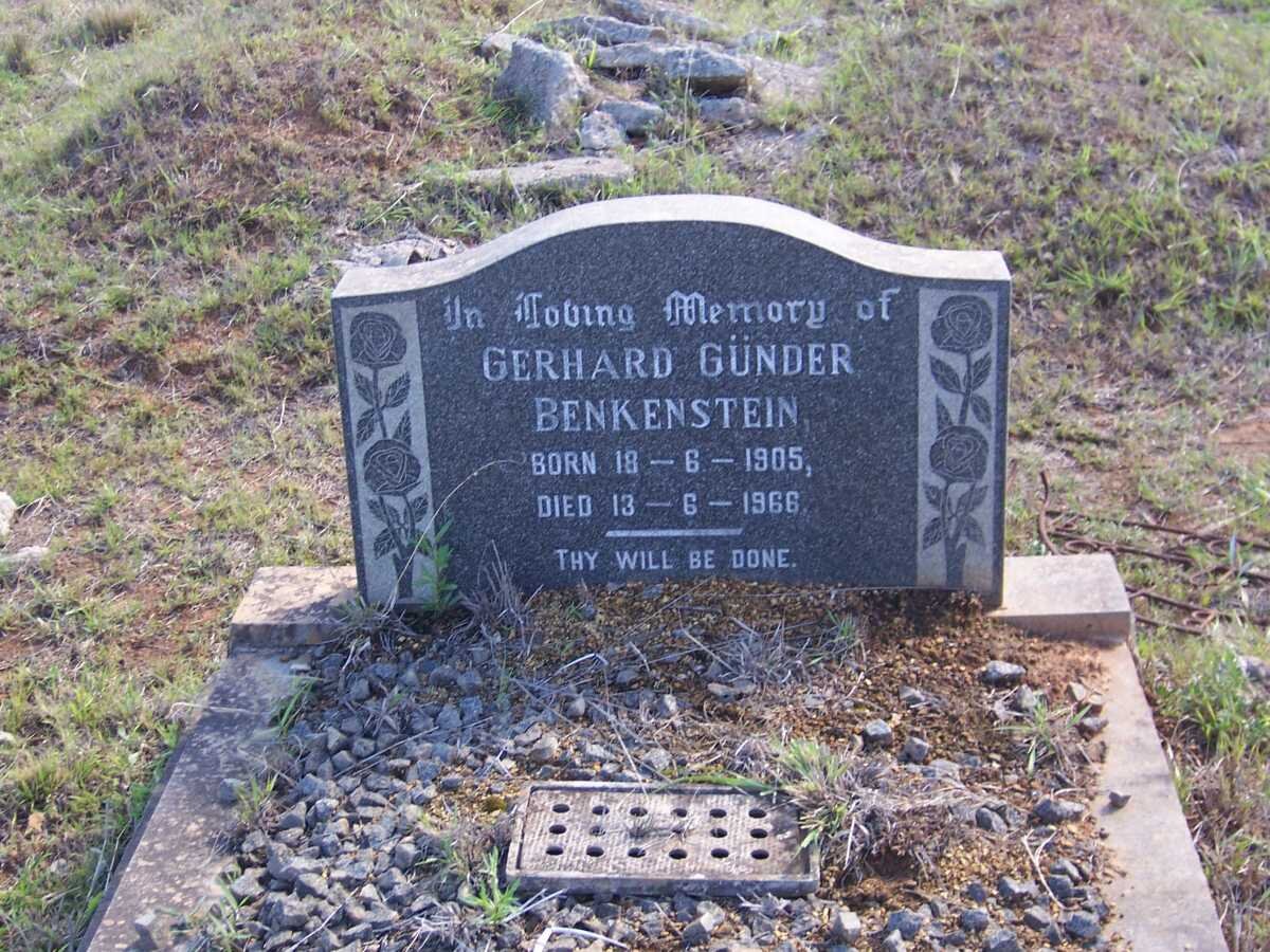 BENKENSTEIN Gerhard Gunder 1905-1966