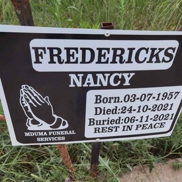 FREDERICKS Nancy 1957-2021