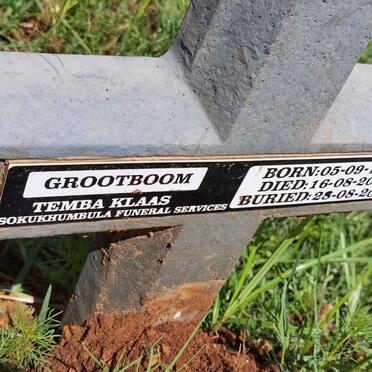 GROOTBOOM Temba Klaas 1940-2021