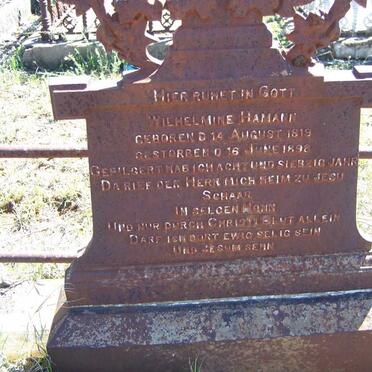 HAMANN Wilhelmine 1819-1898