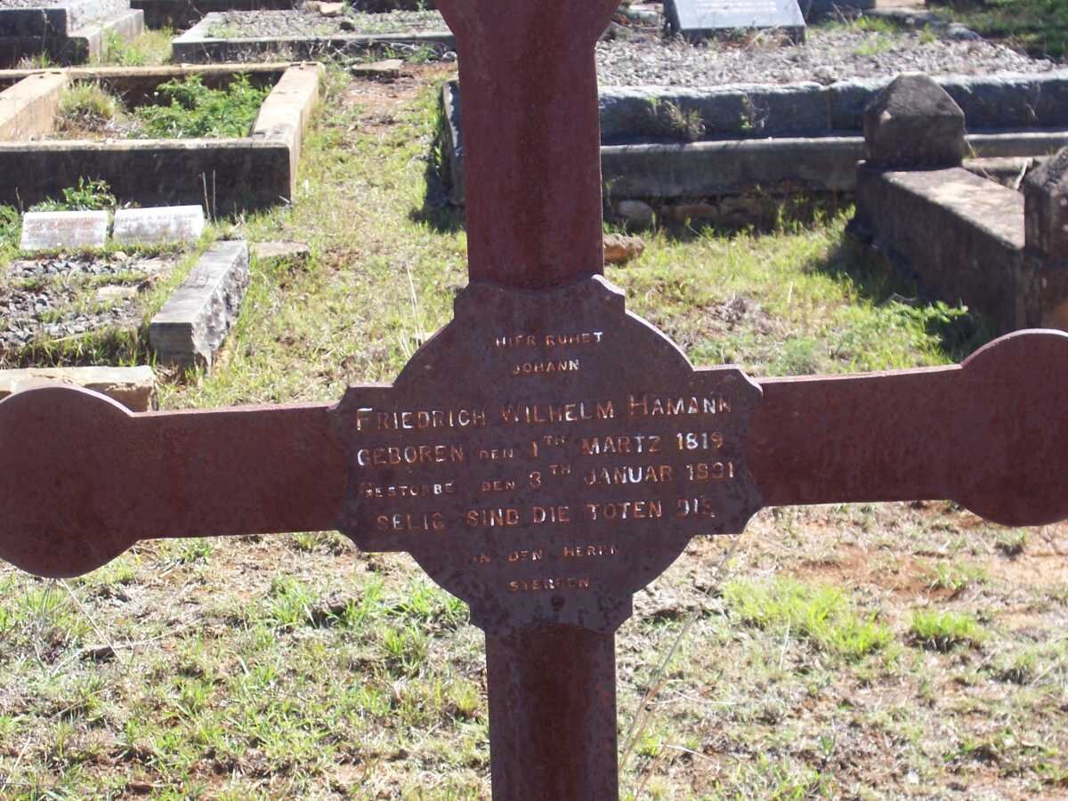 HAMANN Johann Friedrich Wilhelm 1819-1891